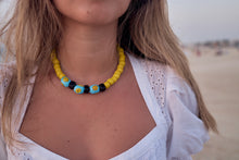 Load image into Gallery viewer, Amore Murano Necklace- Rainbow Summer Blues!
